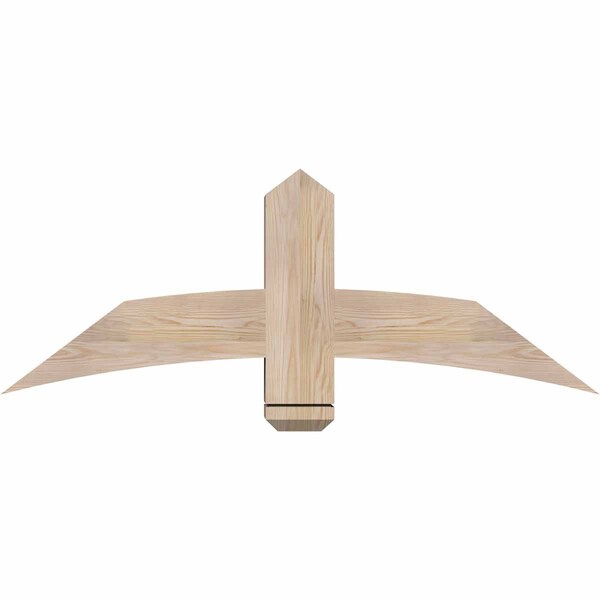 Ekena Millwork Bellingham Smooth Timber Gable Bracket, Douglas Fir, 48"W x 18"H x 5 1/2"D x 5 1/2"F, 9/12 Pitch GBW048X18X0606BEL00SDF - main